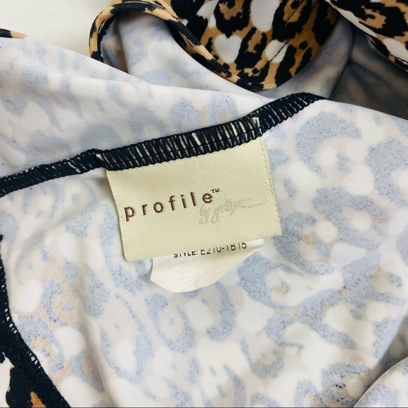 Profile By Gottex Animal Print Tankini Top Size 8 - Picture 7 of 8